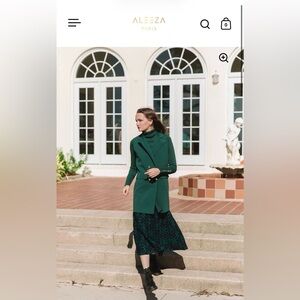 Aleeza Paris Green long Vest